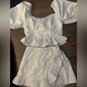 DO+BE White Textured Mini Dress